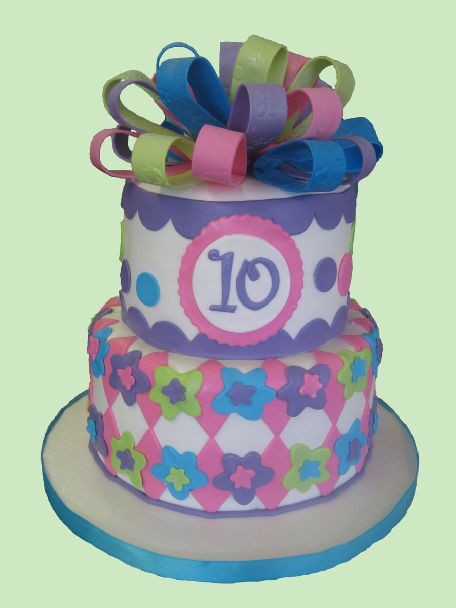 10th Birthday Cake
 Tenth Birthday Cakes