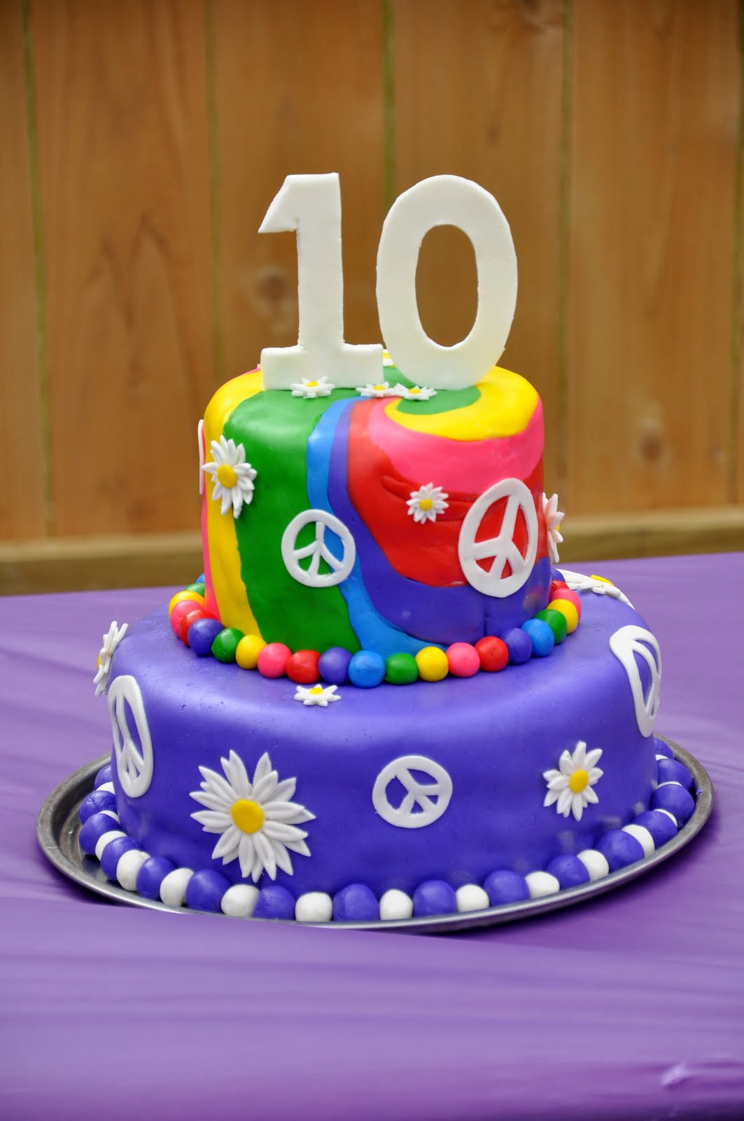 10th Birthday Cake
 Sweet Cakes Tie Dye Cake