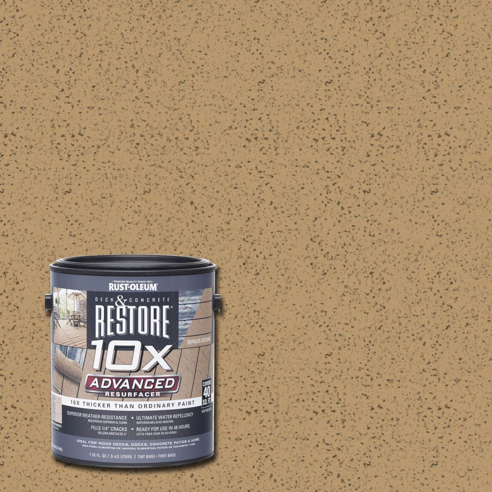 10X Deck Paint
 Rust Oleum Restore 1 gal 10X Advanced Sandstone Deck and