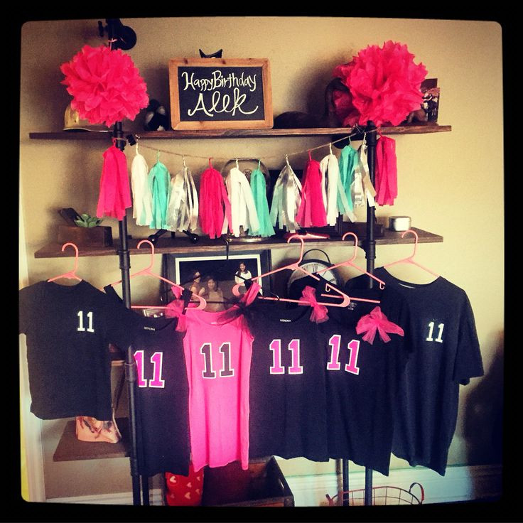 11 Year Old Girl Birthday Party
 Birthday Themed T shirts and Tank tops for an 11 year old