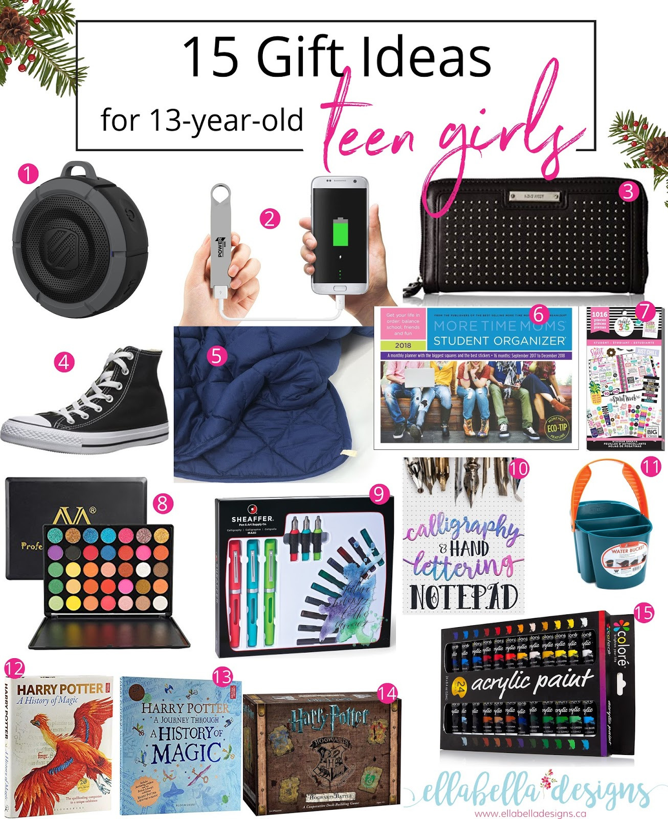 13 Birthday Gift Ideas
 Ellabella Designs 15 Gift Ideas for 13 year old Teen