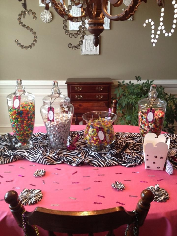 13 Yr Old Birthday Party Ideas
 Candy Bar set up for 13 Year old birthday party With