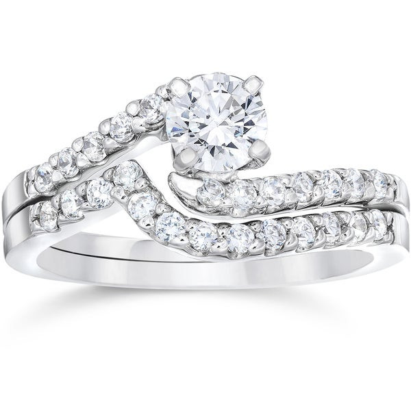 14k White Gold Wedding Ring Sets
 Shop 14k White Gold 1ct TDW Diamond Engagement Matching