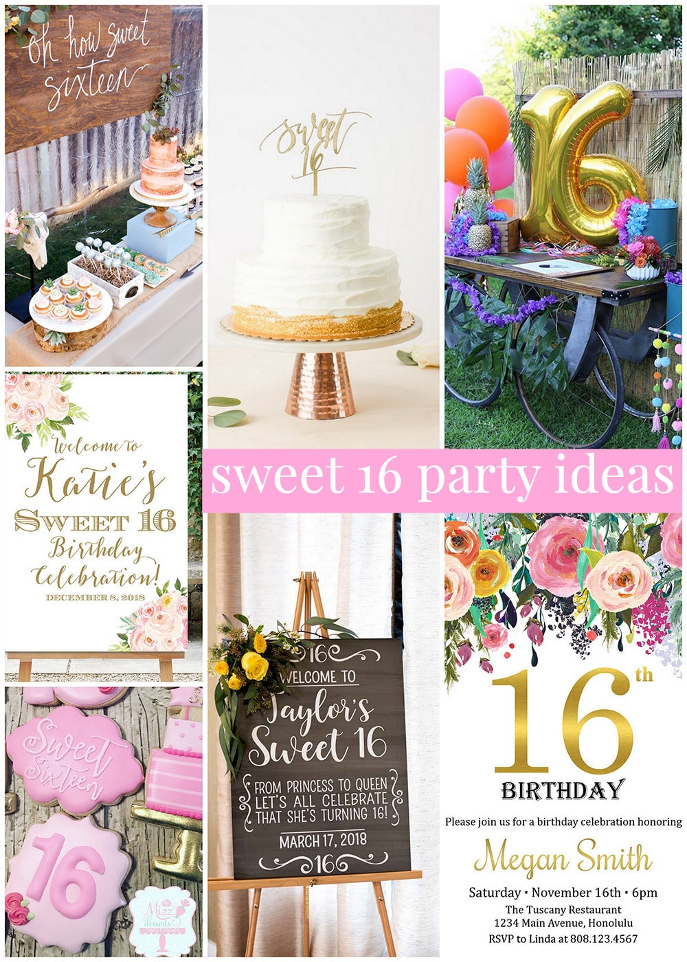 16 Birthday Decorations
 Sweet 16 Party Ideas