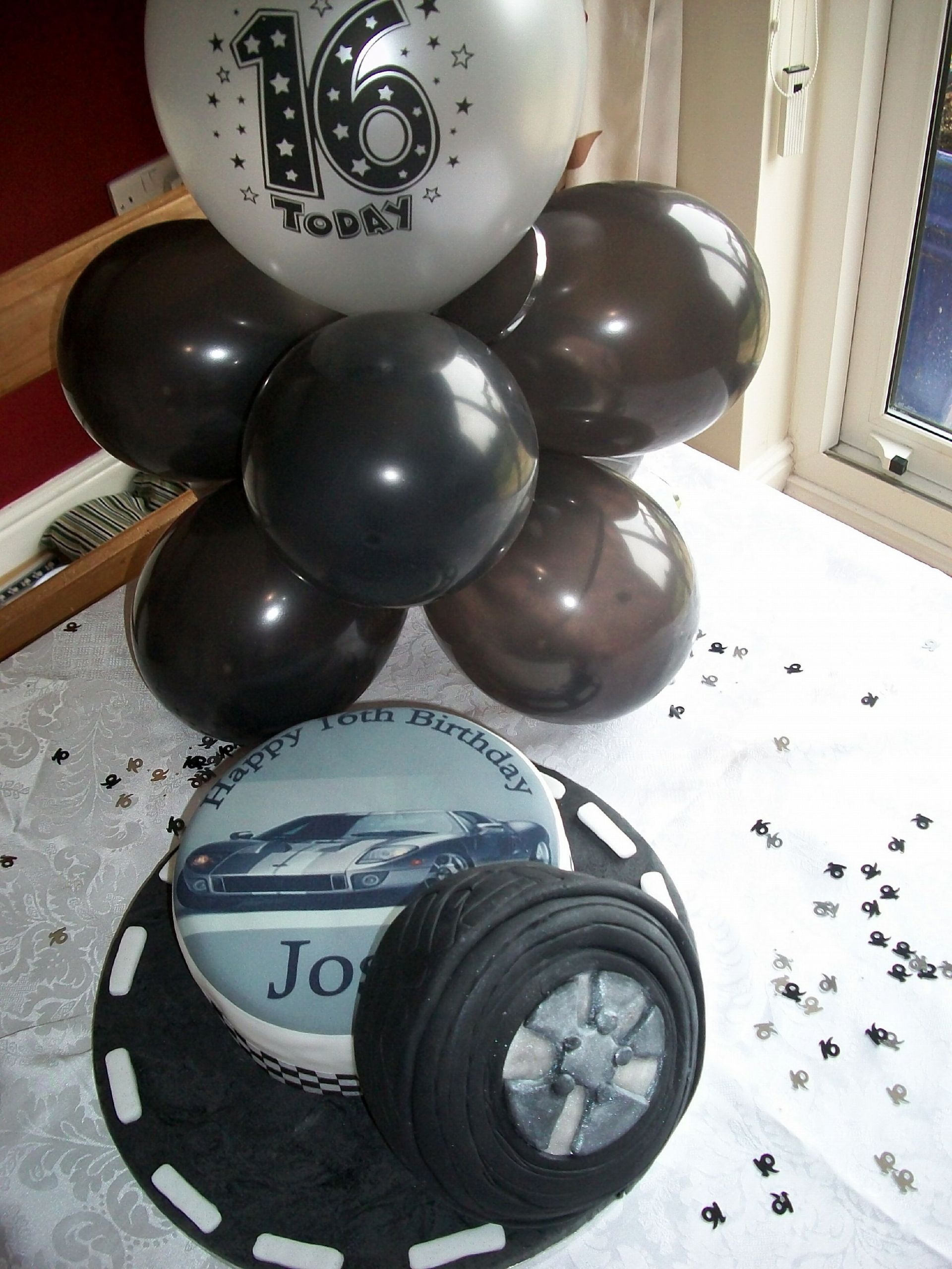 16 Birthday Party Ideas For Guys
 BOYS 16TH BIRTHDAY Car and Tire Themed Birthday Cake