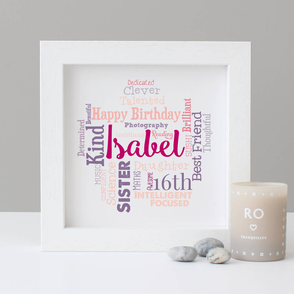 16th Birthday Gifts For Her
 Personalised 16th Birthday Gift For Her By Hope And Love