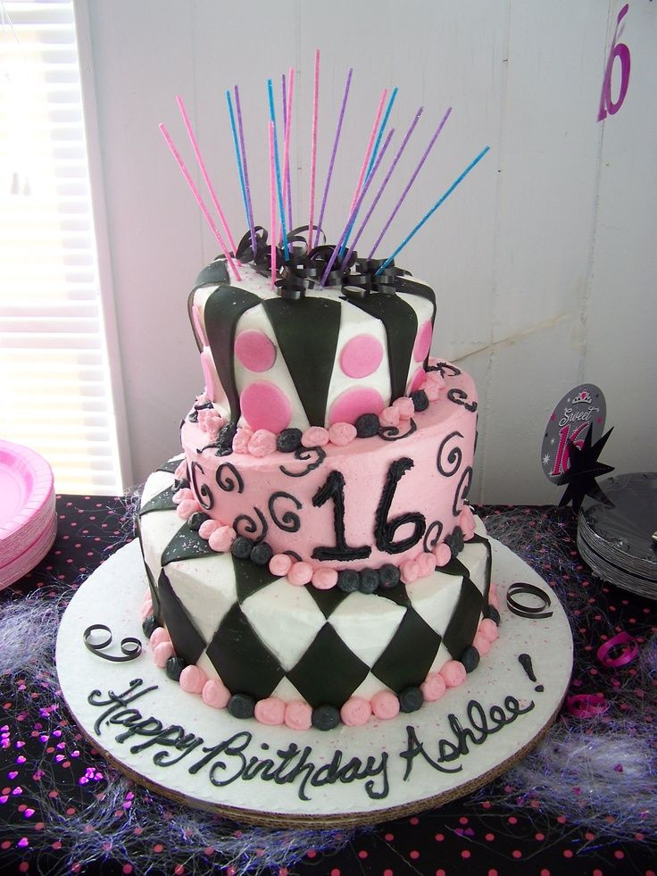 16Th Birthday Party Ideas For Girl
 Love this cake too but might have cupcakes piled with
