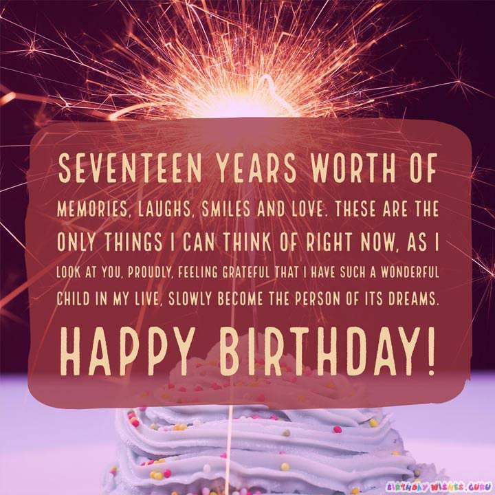 17Th Birthday Quotes
 Happy 17th Birthday Wishes By Birthday Wishes Guru