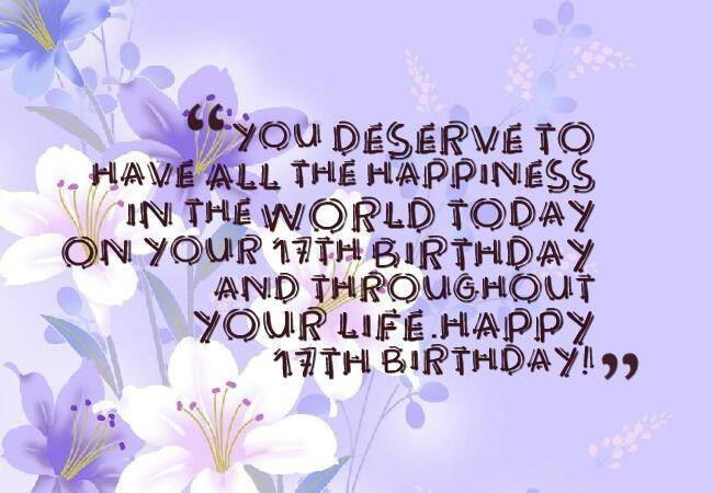 17Th Birthday Quotes
 Top 100 Happy 17th Birthday Wishes For Girl & Boy