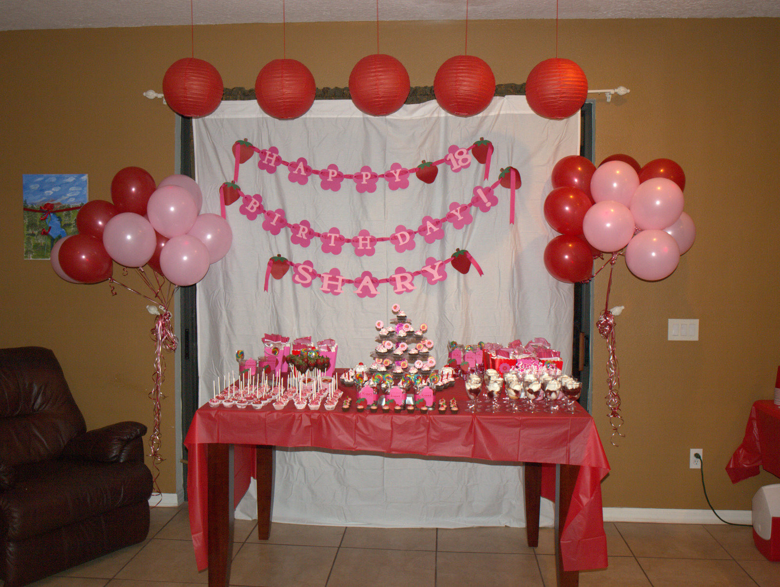 18 Birthday Decorations
 Juneill s Parties & Sweets Shary s Strawberry Shortcake