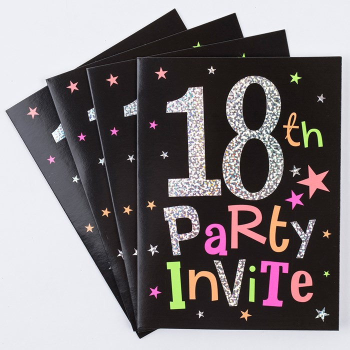 18 Birthday Invitation
 18th Birthday Party Invitation Cards Pack 10