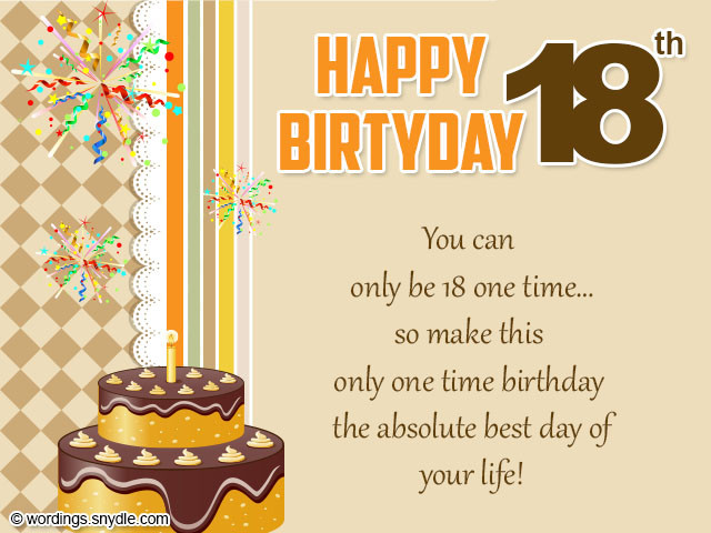 18 Birthday Wishes
 18th Birthday Wishes Greeting and Messages – Wordings and