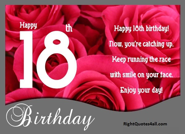 18 Birthday Wishes
 100 Best Happy 18th Birthday Wishes Quotes Status