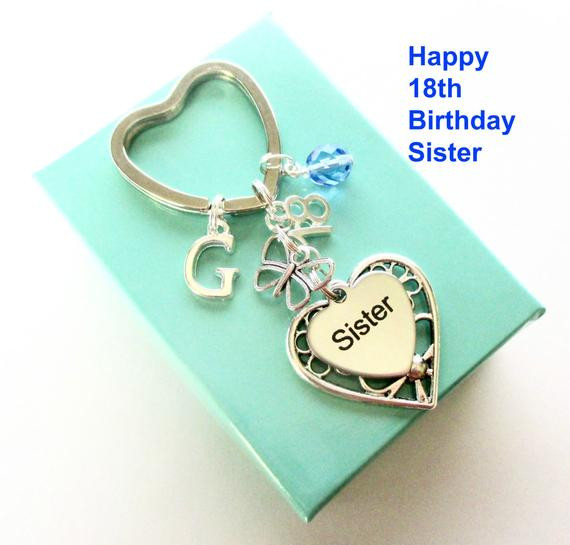 18Th Birthday Gift Ideas For Sister
 18th birthday t for Sister Personalised Sister keyring