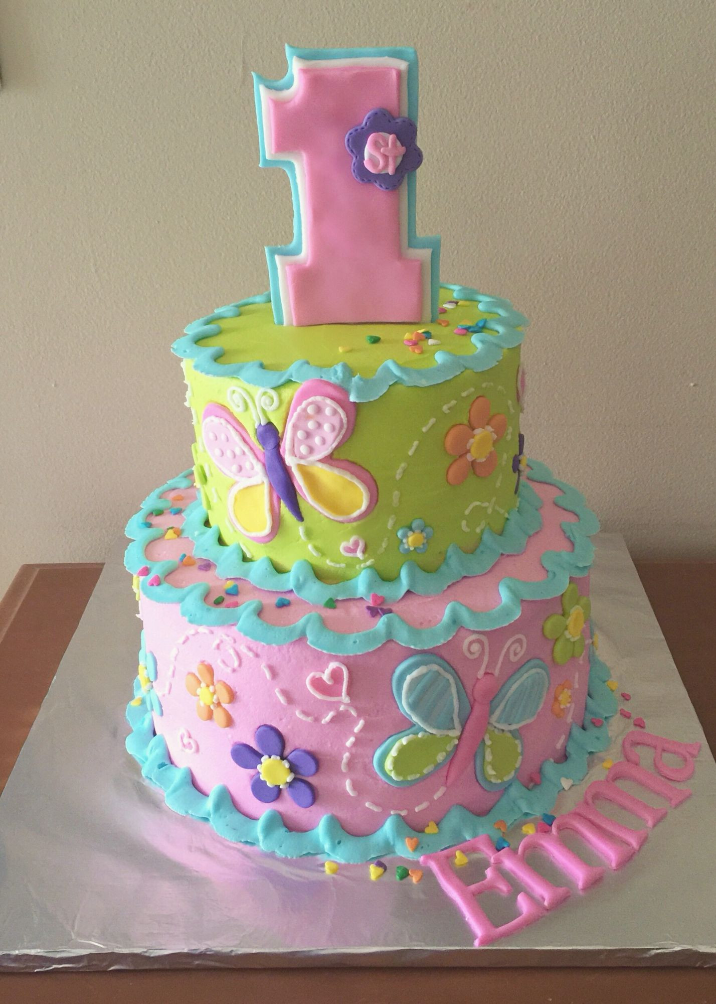 1st Birthday Cake Girl
 1st birthday cake for a girl