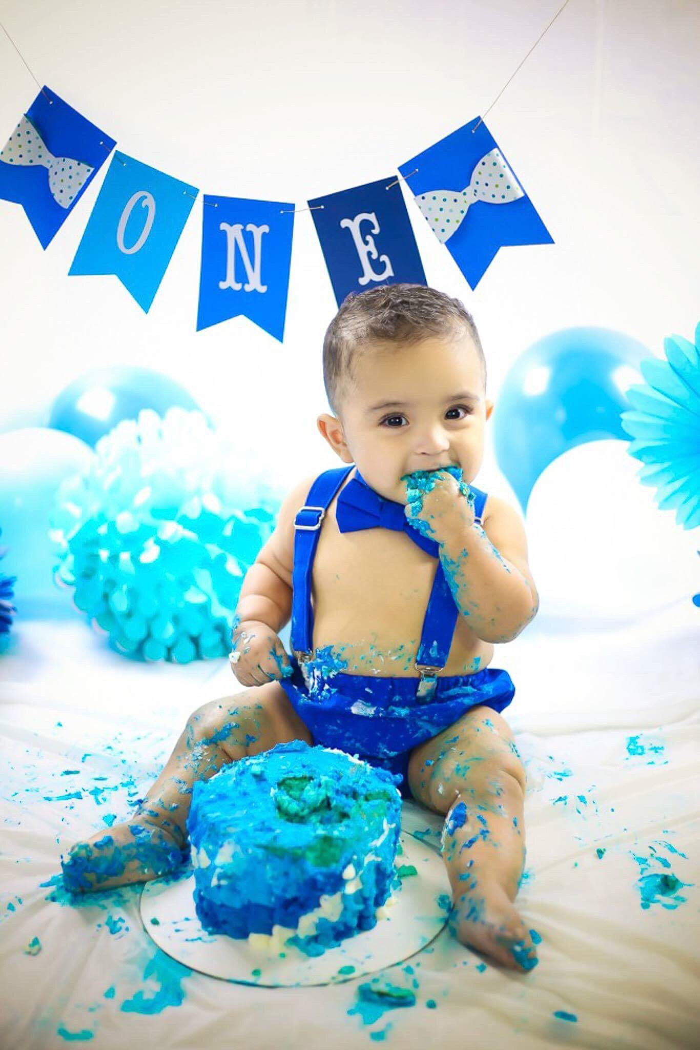 1st Birthday Cake Smash
 Boy Cake Smash Outfit Blue Boy Cake Smash Boy 1st Birthday