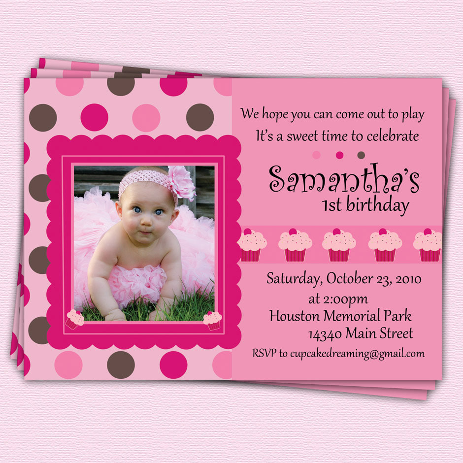 1st Birthday Invitations Girl
 First Birthday Party Invitations Girl – FREE PRINTABLE