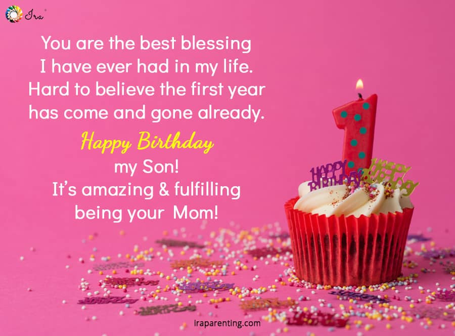 1St Birthday Quotes For Son
 Awesome 1st Birthday Wishes for Baby Boy Ira Parenting