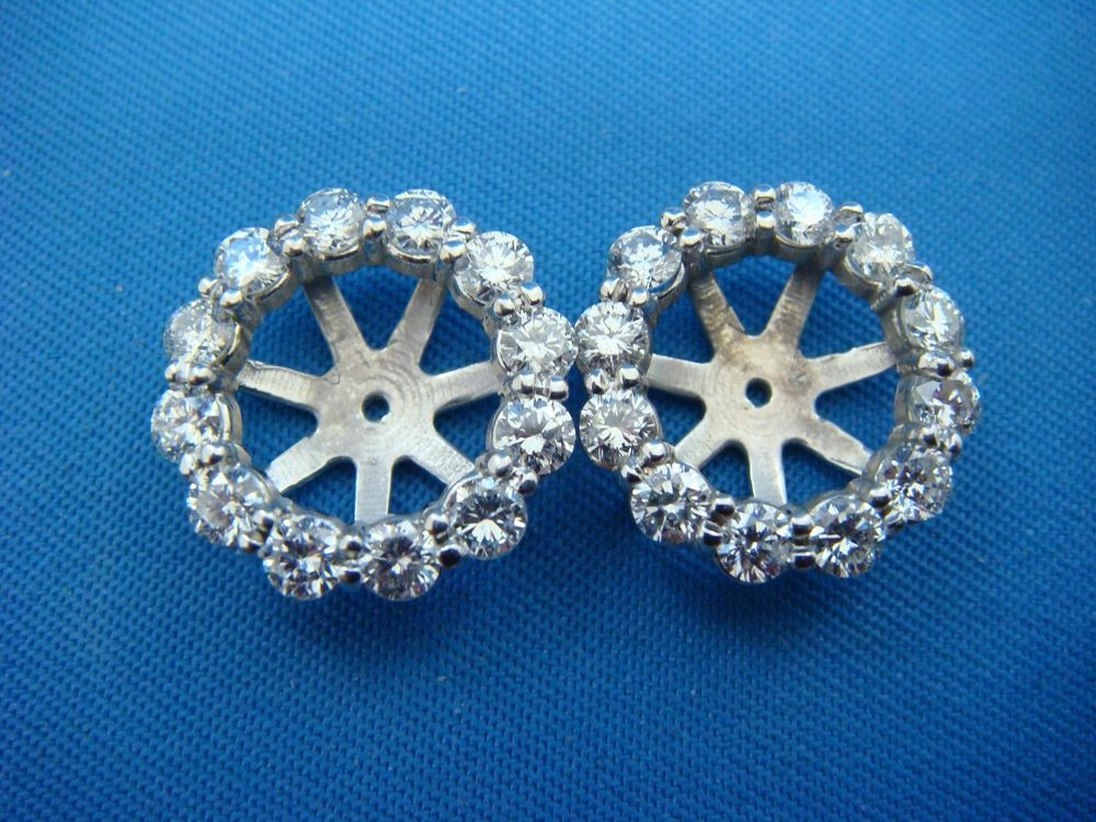 2 Karat Diamond Earrings
 EXQUISITE 2 CARAT T W DIAMOND JACKETS FOR LARGE DIAMOND
