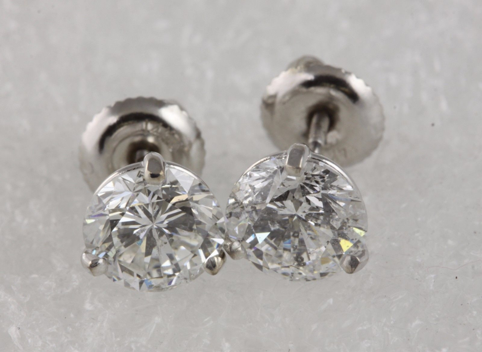 2 Karat Diamond Earrings
 2 1 2 Carat Diamond Stud Earrings 14K White Gold 3 Prong