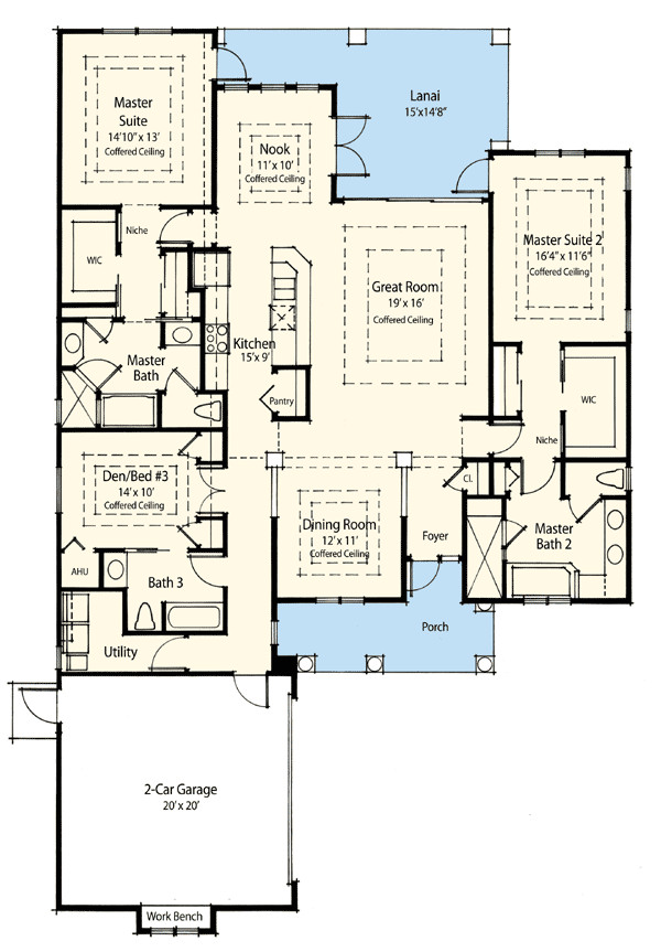 2 Master Bedroom House
 Dual Master Suite Energy Saver ZR