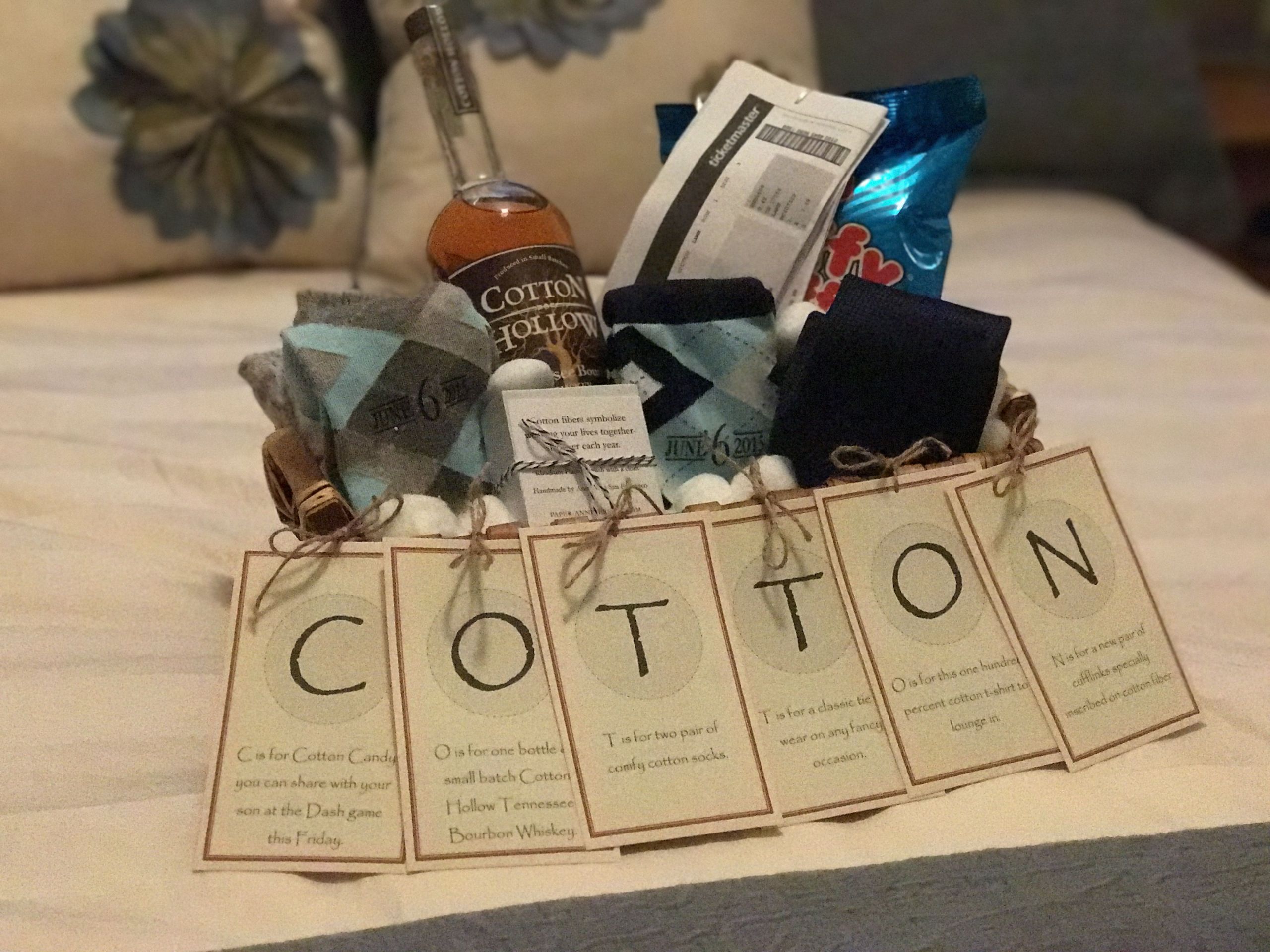 2 Year Wedding Anniversary Gifts For Him
 The "Cotton" Anniversary Gift for Him