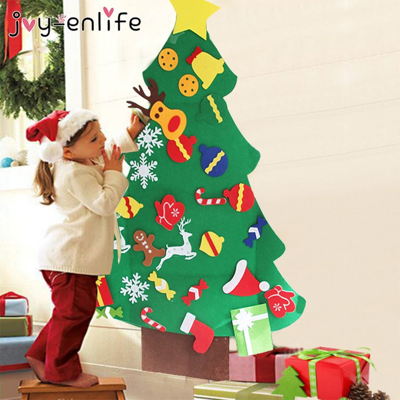 2020 Christmas Gifts Kids
 DIY Felt Christmas Tree Ornaments New Year 2020 Decoration