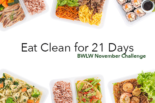 21 Days Clean Eating
 Eat Clean for 21 Days November 2015 Challenge