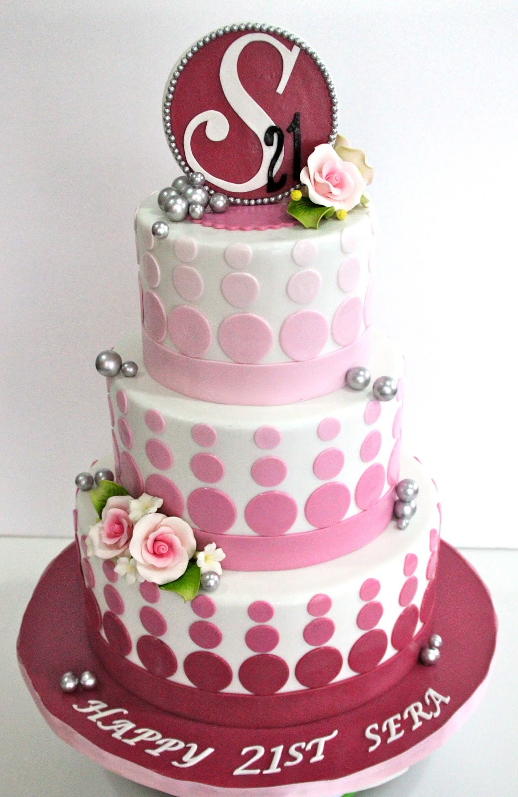 21st Birthday Cake Ideas For Her
 Pink 21st Birthday Cake