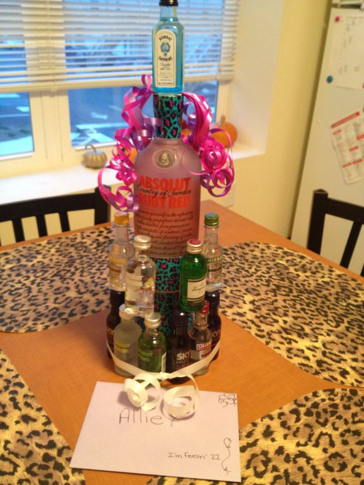21st Birthday Cake Ideas For Her
 Alcohol Nipper cake for a friends birthday We did this