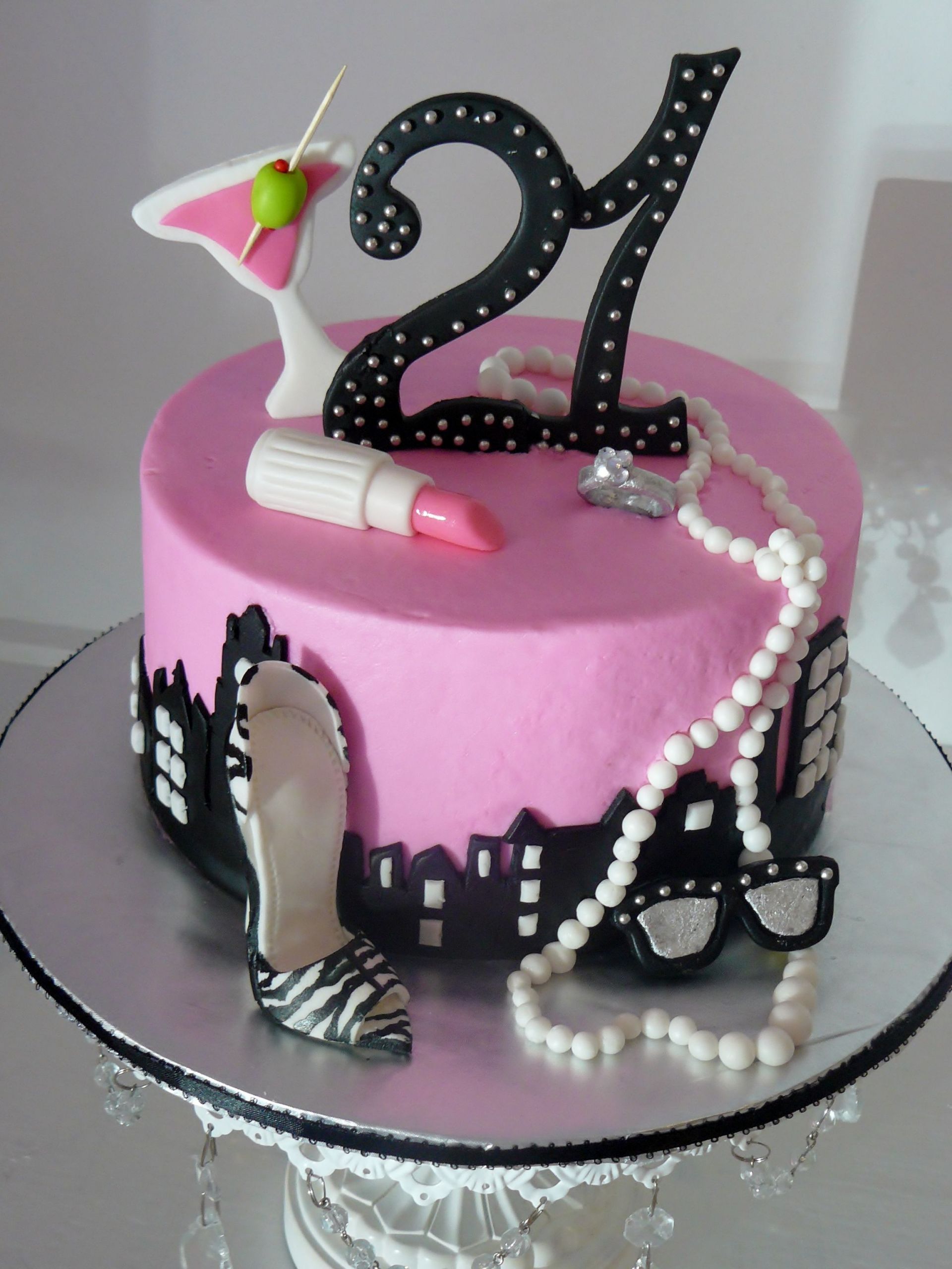 21st Birthday Cake Ideas For Her
 Celebrating 21 For a young lady celebrating her 21st