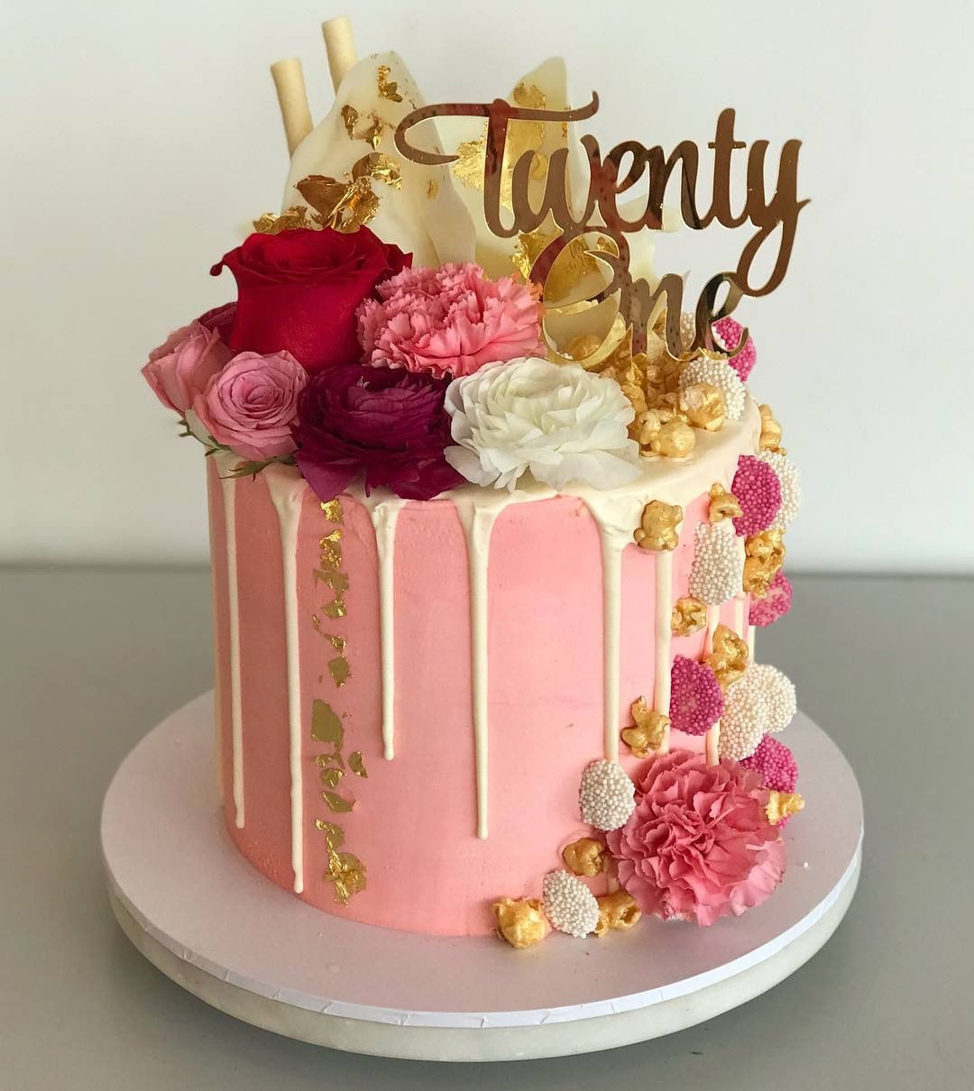 21st Birthday Cake Ideas For Her
 Twenty e Acrylic Gold Mirror 21st Birthday Cake Topper