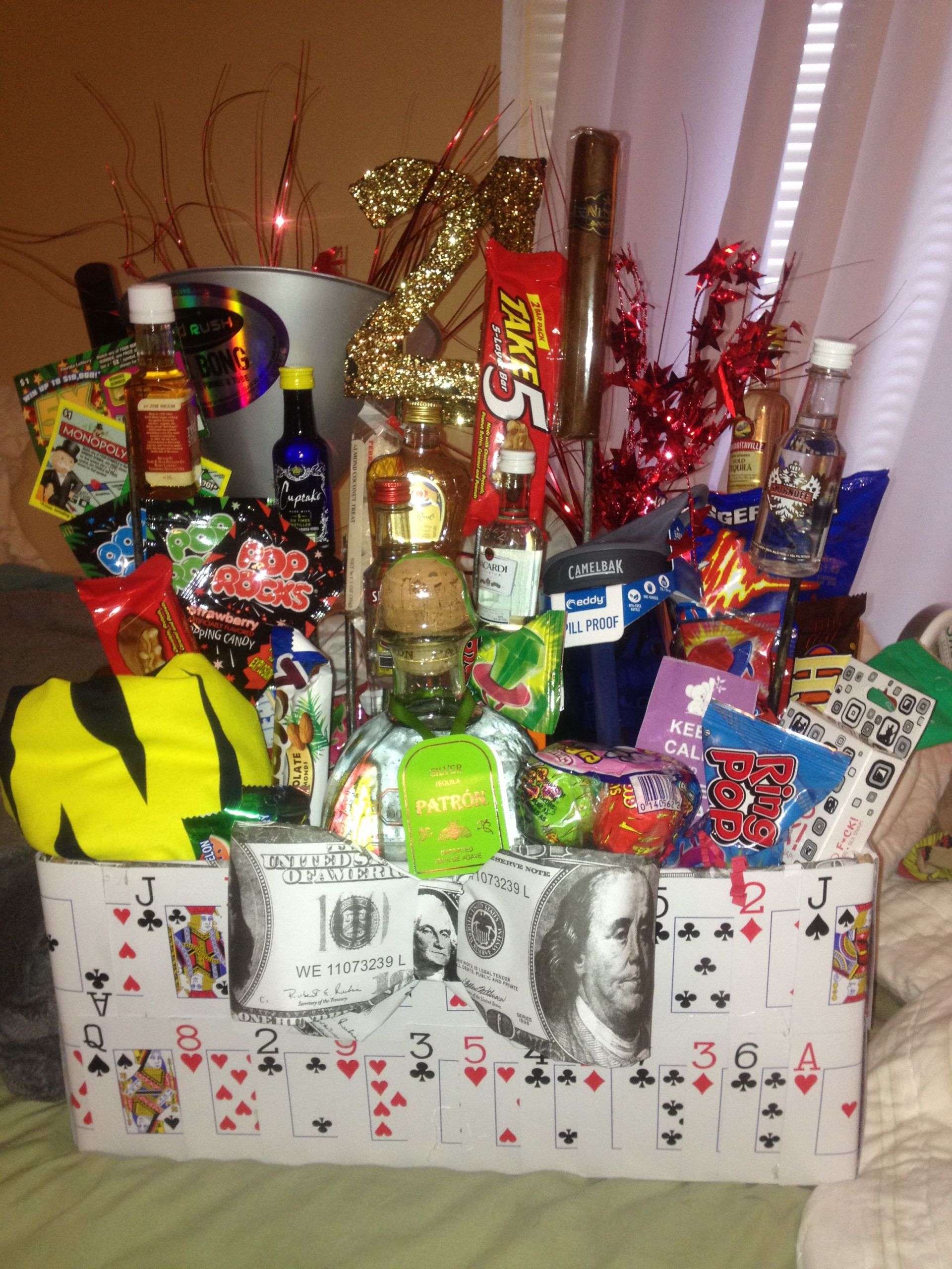 21St Birthday Gift Basket Ideas
 Boyfriends 21st birthday basket