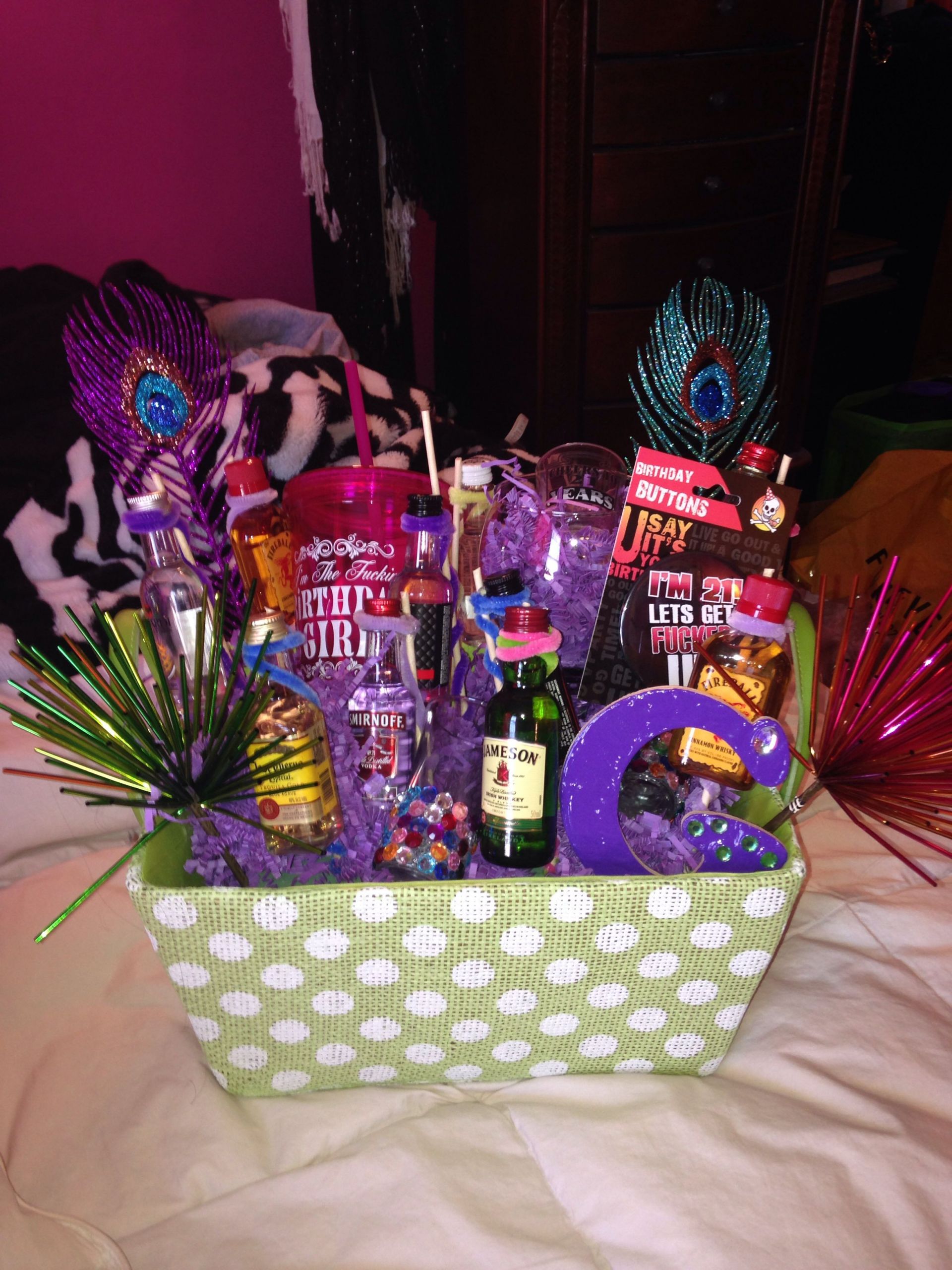 21St Birthday Gift Basket Ideas
 21st birthday t basket I made diy crafts birthday