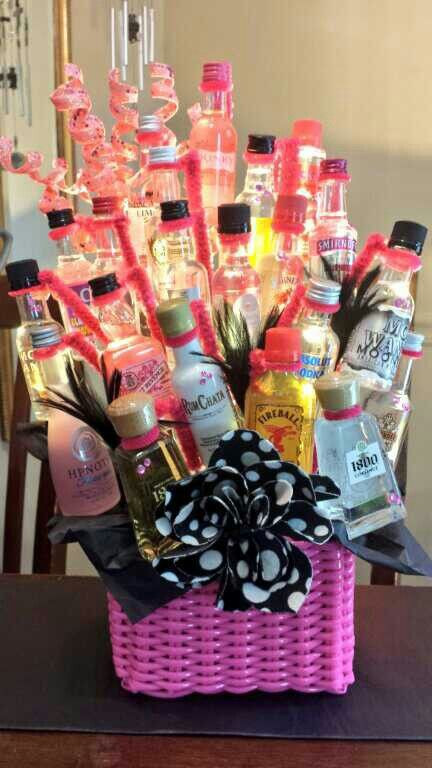 21St Birthday Gift Ideas For Sister
 21st birthday t How to Used 21 mini bottles to create