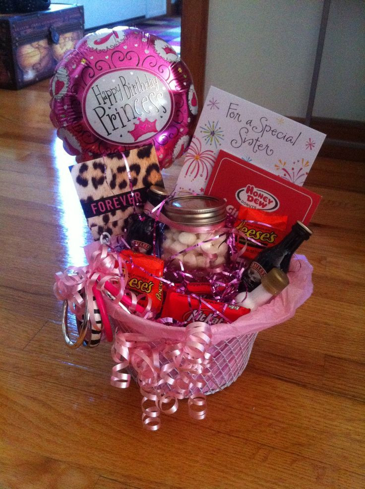 21St Birthday Gift Ideas For Sister
 50 best Birthday Gift Baskets images on Pinterest