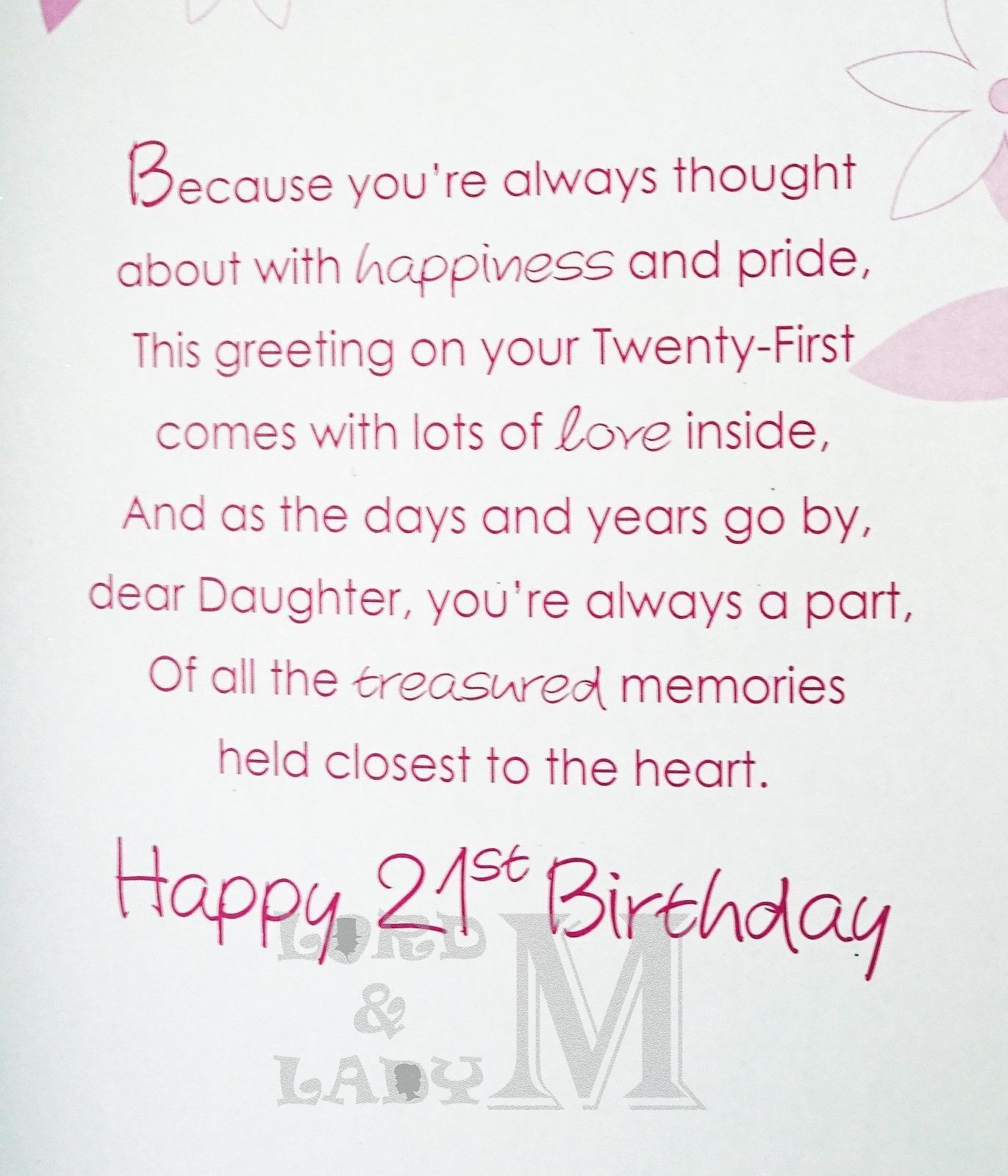 21st Birthday Wishes For Daughter
 21st Birthday Greetings Cards Open Son Daughter & More