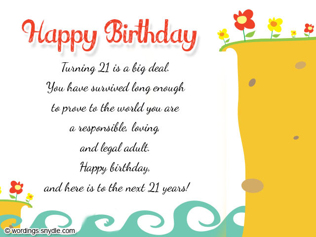 21st Birthday Wishes For Daughter
 21st Birthday Wishes Messages and 21st Birthday Card