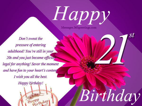 21st Birthday Wishes For Daughter
 HAPPY 21ST BIRTHDAY QUOTES FROM MOTHER TO DAUGHTER image