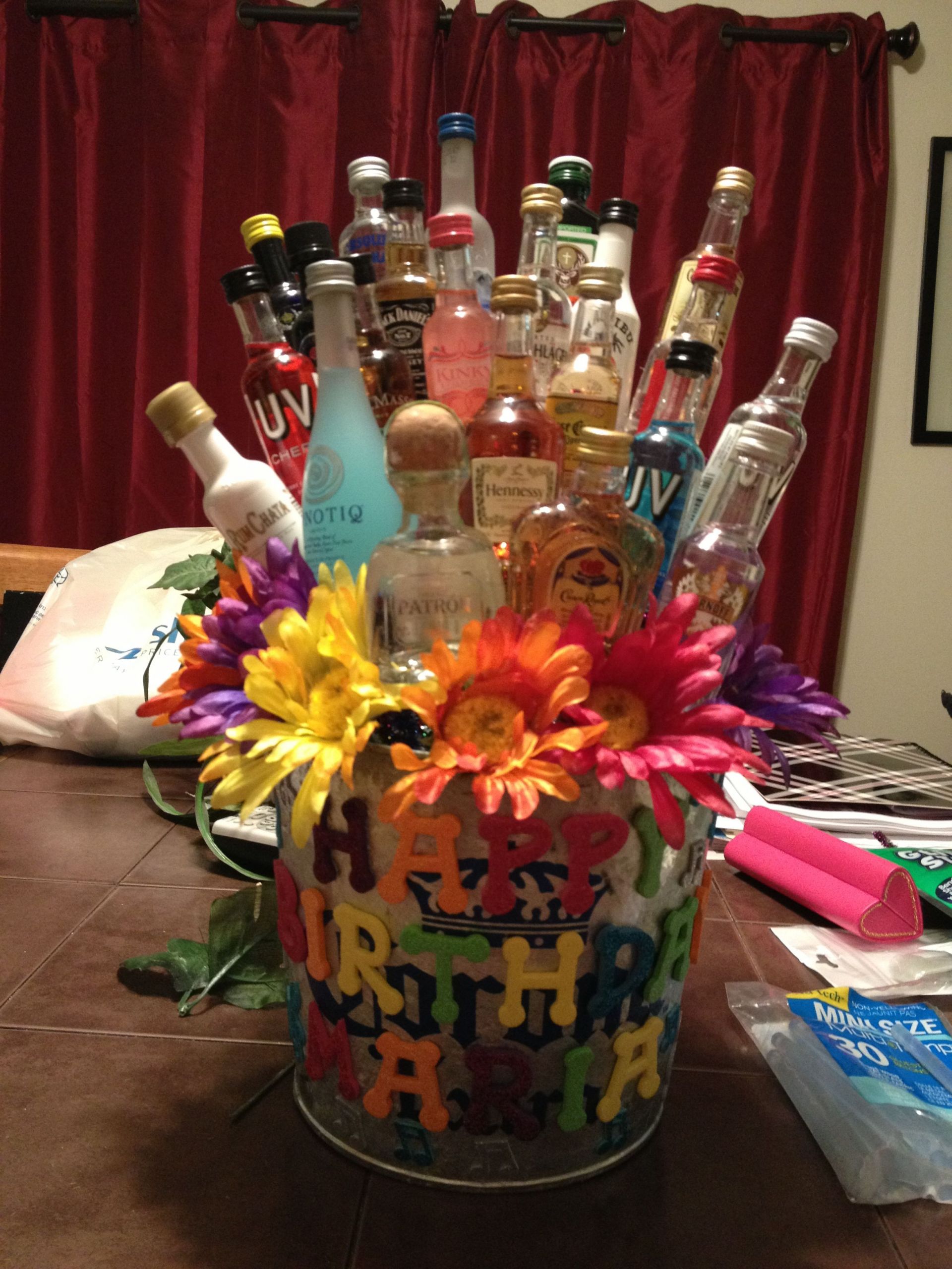 23Rd Birthday Gift Ideas
 Maria s 23rd birthday shot t basket