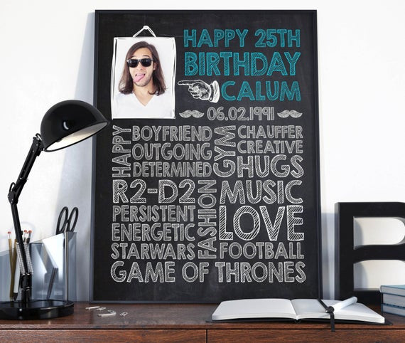 25Th Birthday Gift Ideas For Him
 25th birthday birthday t for him Birthday sign birthday