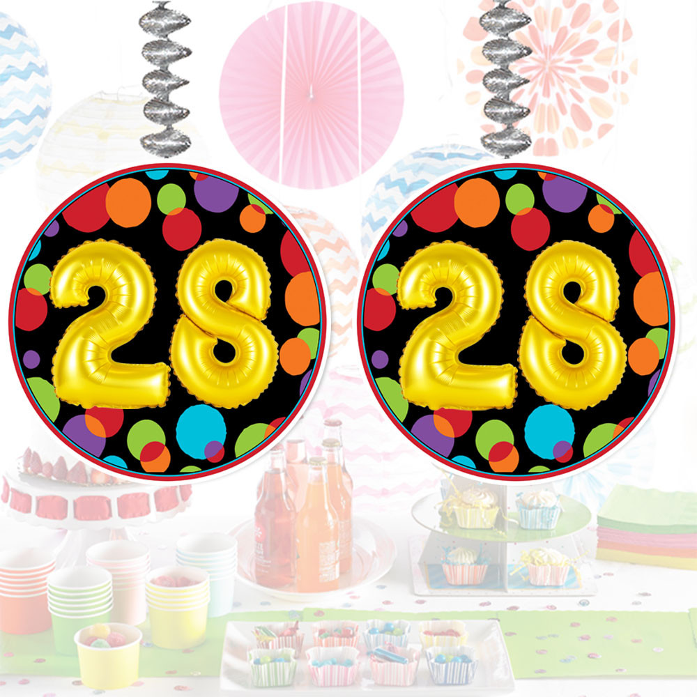 28th Birthday Party Ideas
 28 happy birthday party supplies 28th birthday balloon