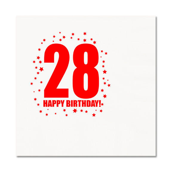 28th Birthday Party Ideas
 Happy 28th Birthday Age 28 Party Supplies LUNCHEON LUNCH