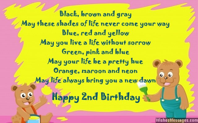 2Nd Birthday Quotes
 Second birthday poems Happy 2nd birthday poems