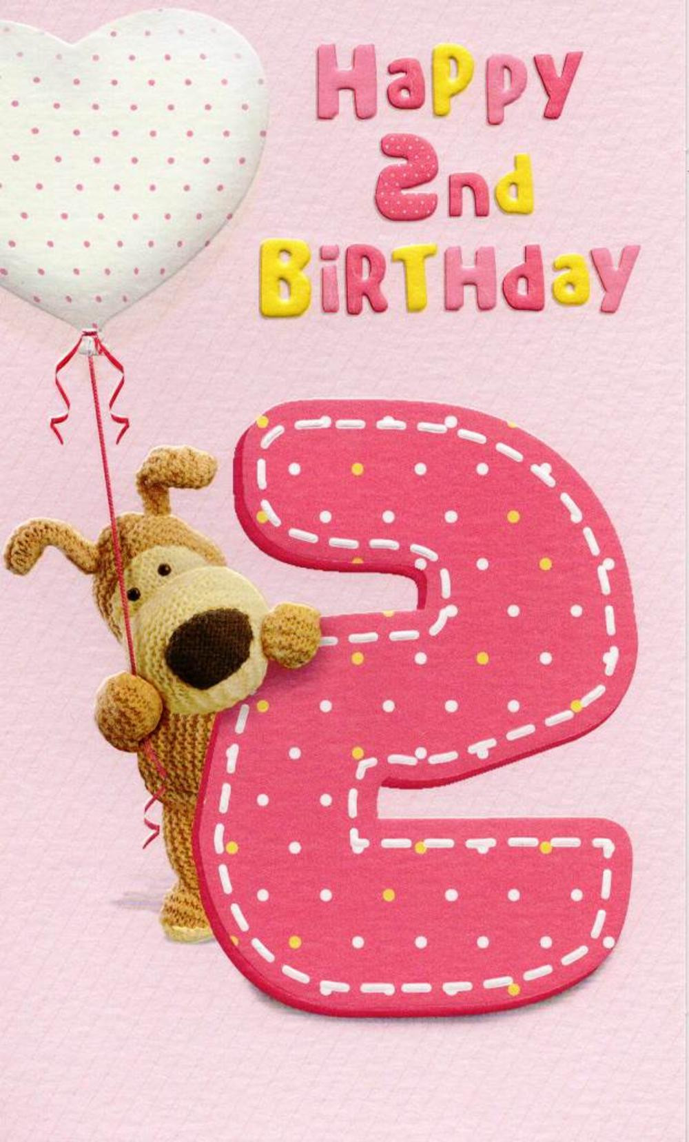 2nd Birthday Wishes
 Boofle Happy 2nd Birthday Greeting Card Cards