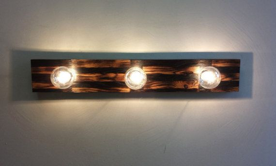 3 Bulb Bathroom Light Fixture
 Bathroom Light Fixture Vanity Reclaimed Wood Custom 3