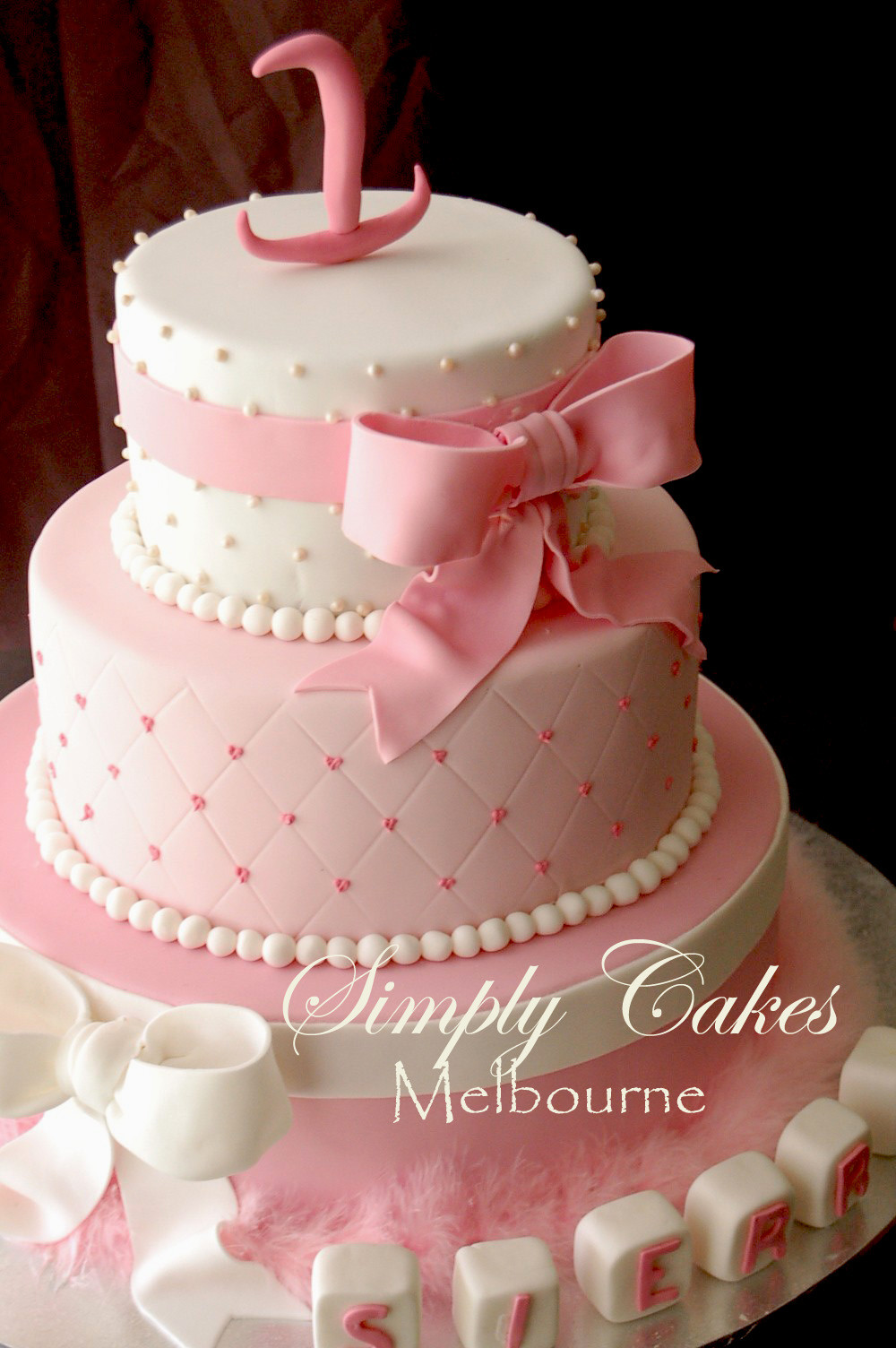 3 Tier Birthday Cake
 Cooking In Melbourne Sierra s 3 tiers 1 st birthday cake