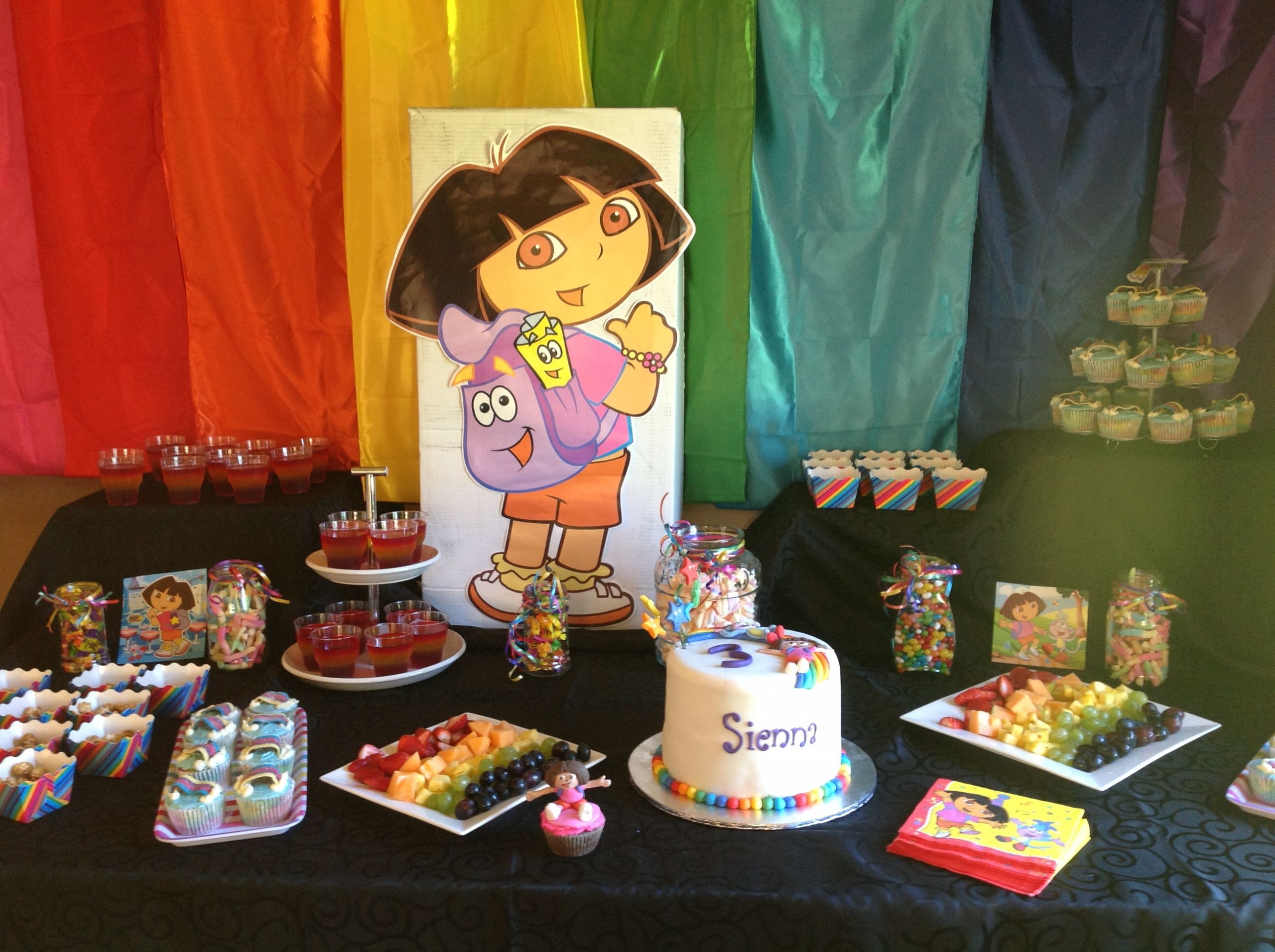 3 Year Old Birthday Party Food Ideas
 Dora the Explorer Rainbow party for a 3 year old