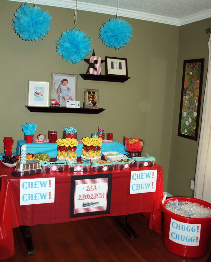 3 Year Old Birthday Party Food Ideas
 Railroad Train Themed Birthday Party for 3 year old boy