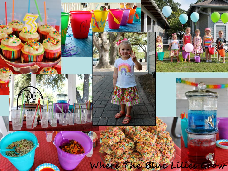 3 Year Old Birthday Party Food Ideas
 Where The Blue Lilies Grow Rainbow Birthday Party for a